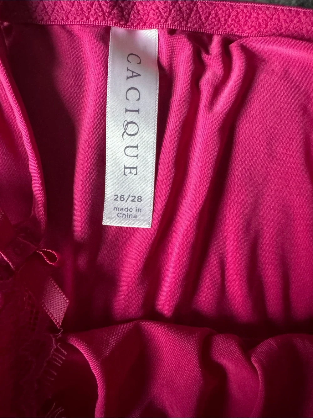 Cacique Bright Fuchsia Lace-Trim Cami & Shorts Sleep Set - Picture 5 of 5